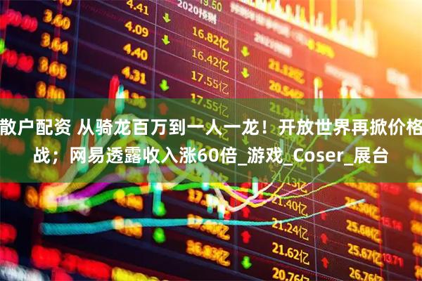 散户配资 从骑龙百万到一人一龙!开放世界再掀价格战;网易透露收入涨60倍_游戏_Coser_展台